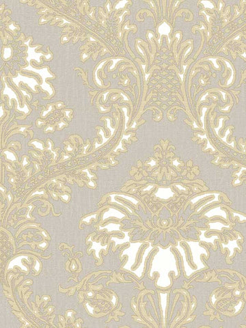 25732 Damasco Superior Beige Gold Wallpaper