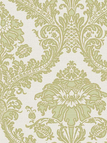 25735 Damasco Superior Green Gold Wallpaper