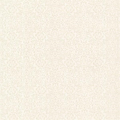 2603-20906 Hudson Cream Lace Mini Wallpaper