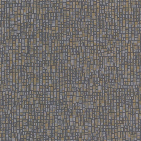 2603-20928 Spencer Charcoal Mosaic Wallpaper 