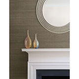 2622-30215 Barbora Chocolate Grasscloth Wallpaper
