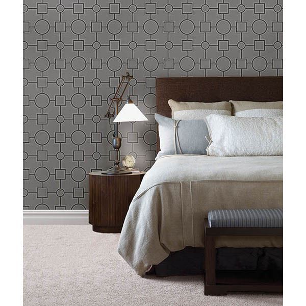 2625-21806 Matrix Black Geometric Wallpaper – wallcoveringsmart