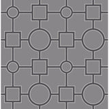 2625-21806 Matrix Black Geometric Wallpaper