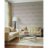 2625-21850 Frequency Grey Ogee Wallpaper