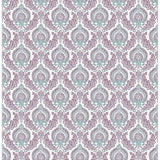 2657-22231 Lulu Plum Damask Wallpaper