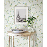 2657-22248 Delphine Light Blue Floral Wallpaper