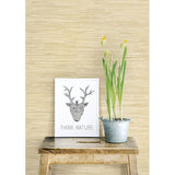2657-22267 Natalie Taupe Faux Grasscloth Wallpaper