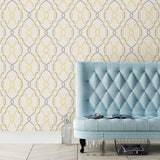 2697-22620 Sausalito Yellow Lattice Wallpaper