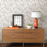 2697-22625 Puzzle Light Grey Geometric Wallpaper