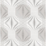 2697-22628 Optic Silver Geometric Wallpaper