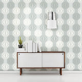2697-22629 Optic Blue Geometric Wallpaper 