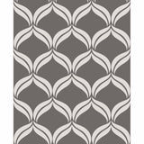 2697-22647 Petals Grey Ogee Wallpaper