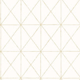 2697-78002 Intersection Gold Geometric Wallpaper