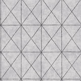 2697-78005 Intersection Silver Geometric Wallpaper