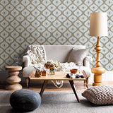 2697-78011 Abra Grey Ogee Wallpaper 