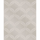 2697-87302 Petals Taupe Beaded Ogee Wallpaper