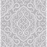 2716-23815 Heavenly Grey Damask Wallpaper