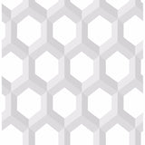 2716-23840 Hex Grey Geometric Wallpaper