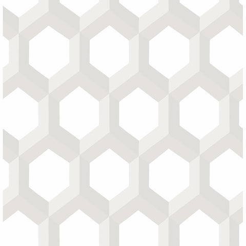 2716-23842 Hex Neutral Geometric Wallpaper