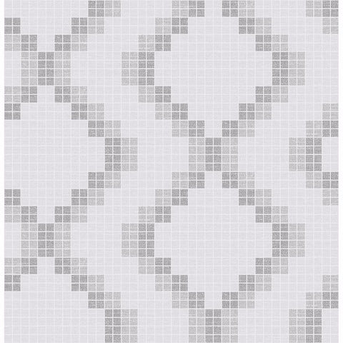 2716-23863 Mosaic Grey Grid Wallpaper