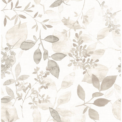 2716-23868 Gossamer Taupe Botanical Wallpaper