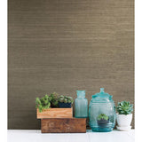 2732-65655 Qiantang Grey Grasscloth Wallpaper