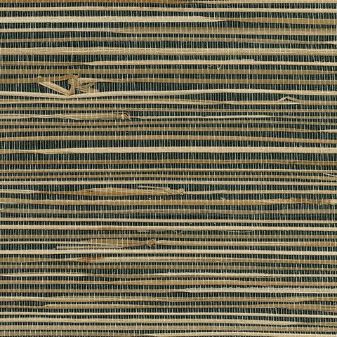 2732-89475 Anhui Black Grasscloth Wallpaper