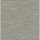2744-24119 Exhale Grey Faux Grasscloth Wallpaper