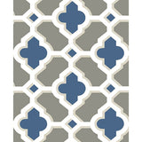 2744-24125 Lido Navy Quatrefoil Wallpaper