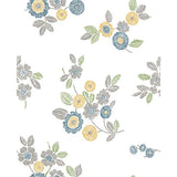 2744-24126 Malaga Grey Floral Wallpaper