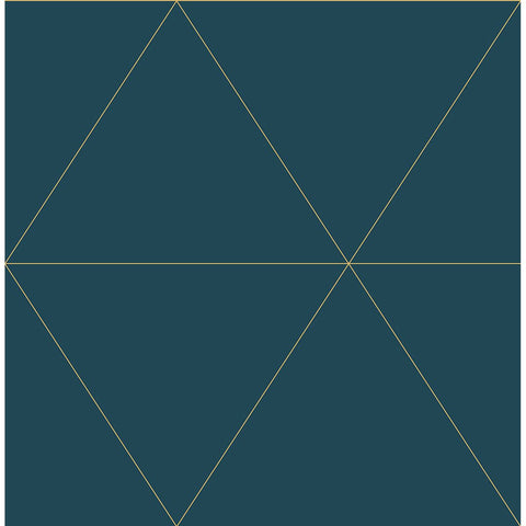 2763-24228 Twilight Teal Geometric Wallpaper
