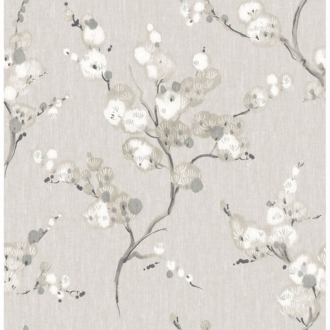 2764-24306 Bliss Taupe Blossom Wallpaper