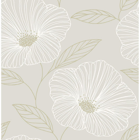 2764-24320 Mythic Dove Floral Wallpaper