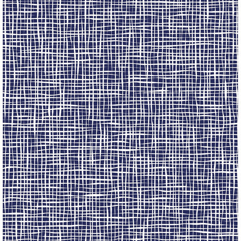 2764-24330 Shanti Blue Grid Wallpaper