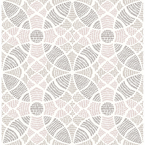 2764-24337 Zazen Rose Geometric Wallpaper