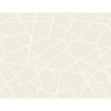  2765-BW40300 Heath Cream Geometric Linen Wallpaper