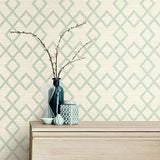  2765-BW40404 Vana Seafoam Woven Diamond Wallpaper