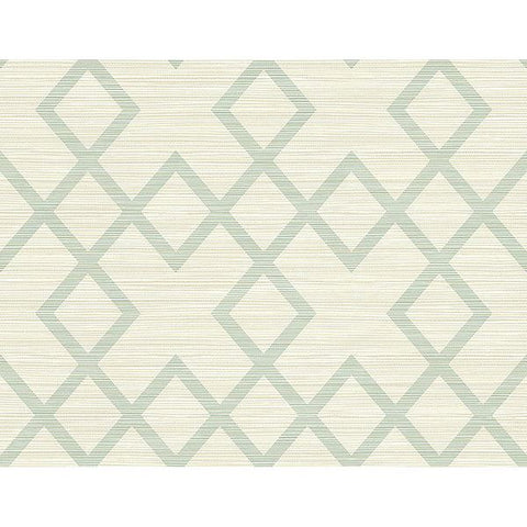  2765-BW40404 Vana Seafoam Woven Diamond Wallpaper