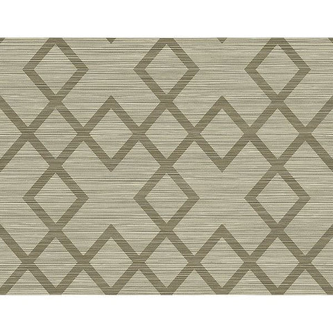 2765-BW40406 Vana Brown Woven Diamond Wallpaper