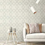 2765-BW40408 Vana Light Grey Woven Diamond Wallpaper