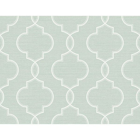  2765-BW40502 Malo Aqua Sisal Ogee Wallpaper