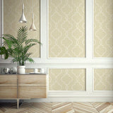 2765-BW40507 Malo Wheat Sisal Ogee Wallpaper