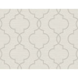  2765-BW40508 Malo Light Grey Sisal Ogee Wallpaper