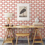 2782-24542 Ashbury Coral Retro Wallpaper