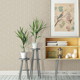 2782-24548 Prism Taupe Geometric Wallpaper