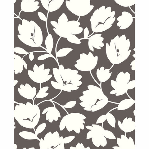 2782-24556 Astrid Chocolate Floral Wallpaper
