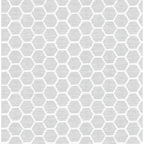 2793-24712 Aura Grey Honeycomb Wallpaper