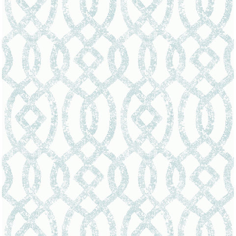  2793-24723 Ethereal Sky Blue Trellis Wallpaper