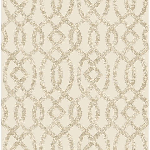  2793-24724 Ethereal Bronze Trellis Wallpaper