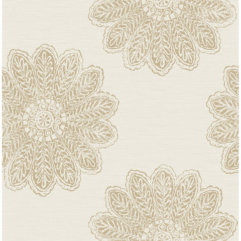 2793-24745 Sol Light Brown Medallion Wallpaper